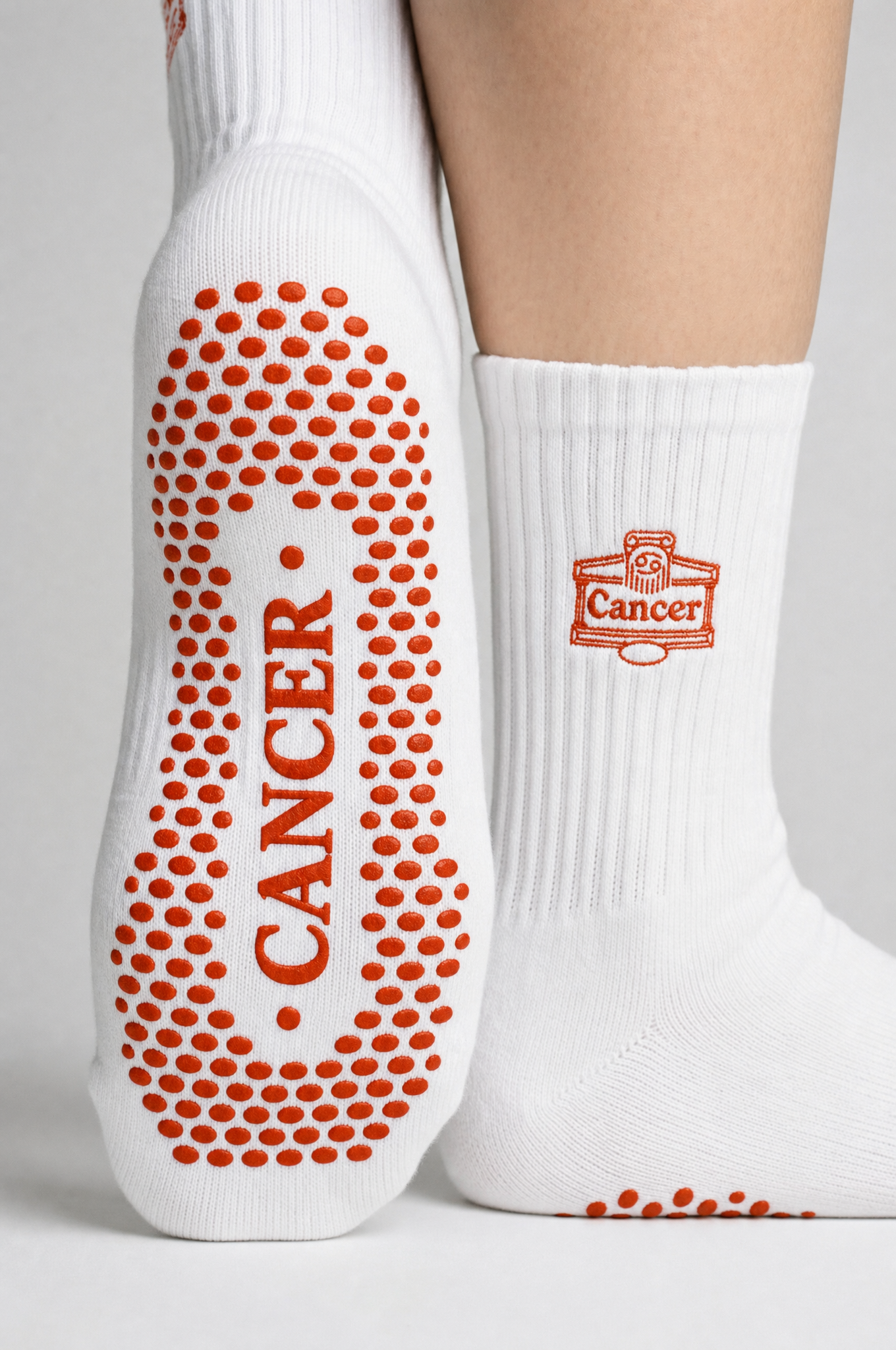 Cancer AstroWorld Grip Socks - Burnt Orange