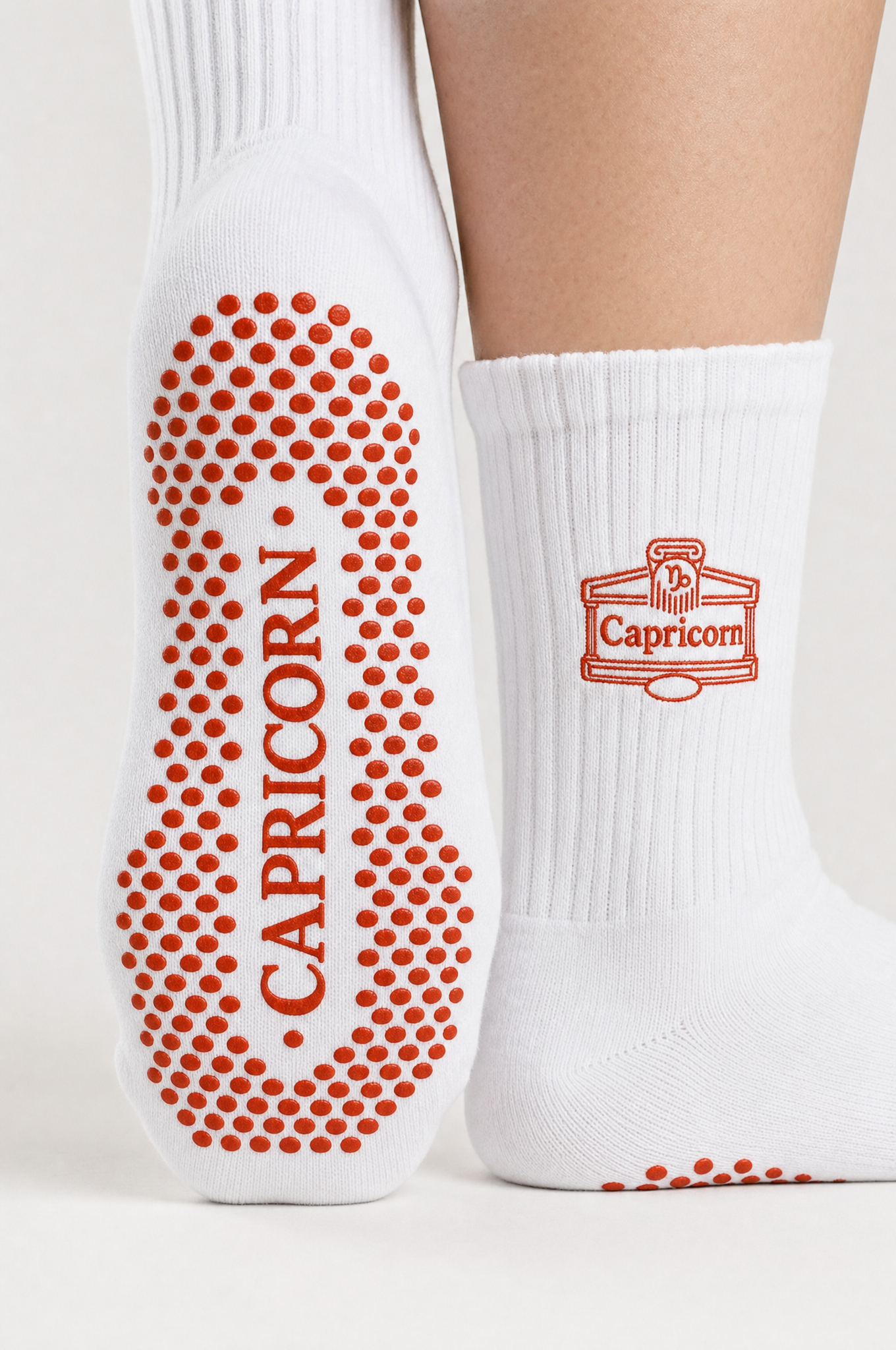 Capricorn AstroWorld Grip Socks - Burnt Orange