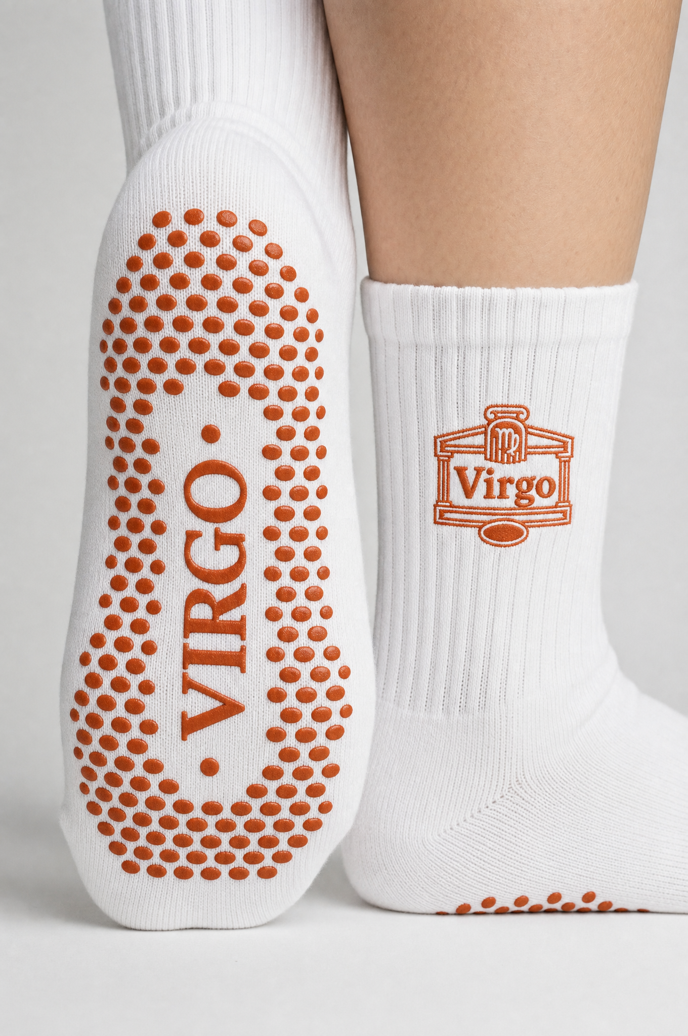 Virgo AstroWorld Grip Socks - Burnt Orange
