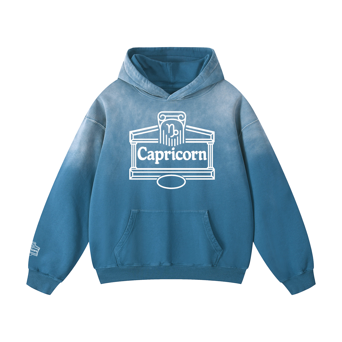 Capricorn ♑ Heavyweight Sunfade Oversized Hoodie