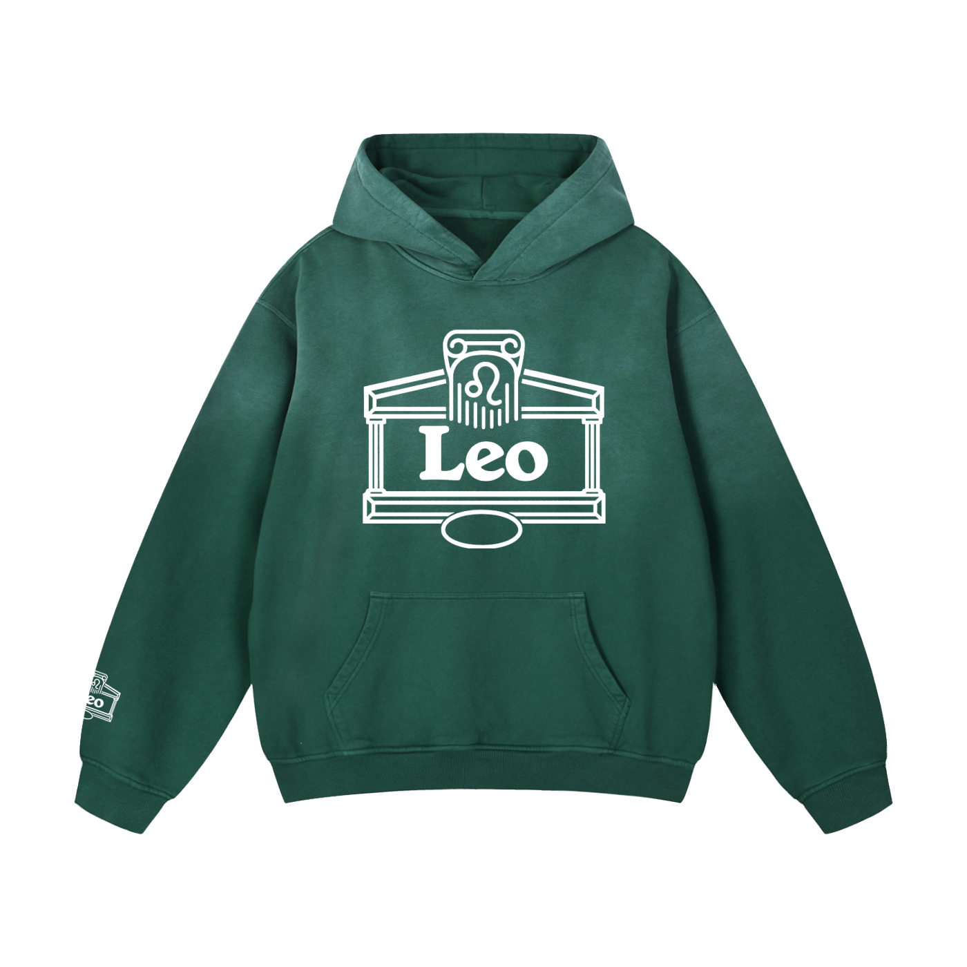 Leo ♌️ Heavyweight Sunfade Oversized Hoodie