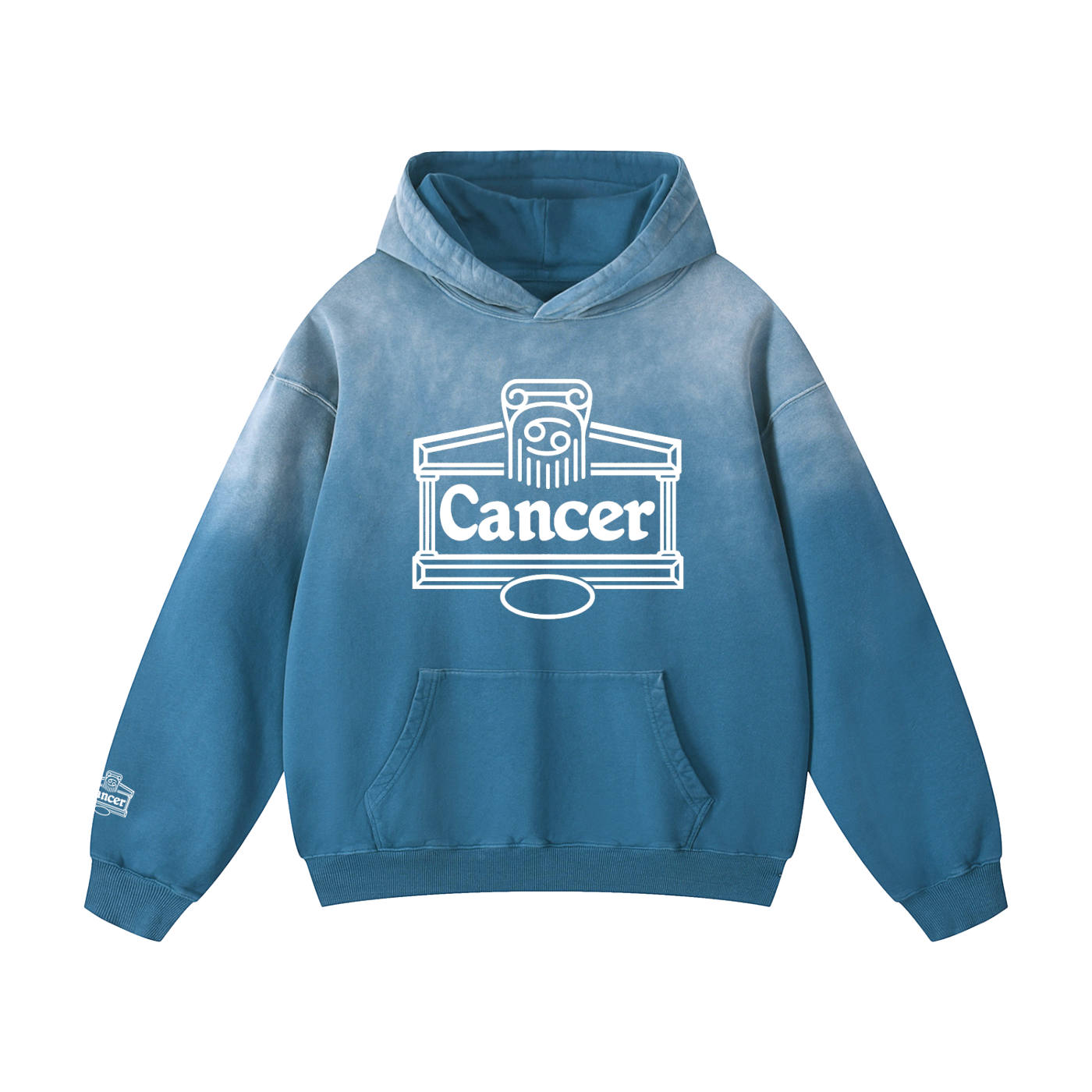 Cancer ♋ Heavyweight Sunfade Oversized Hoodie