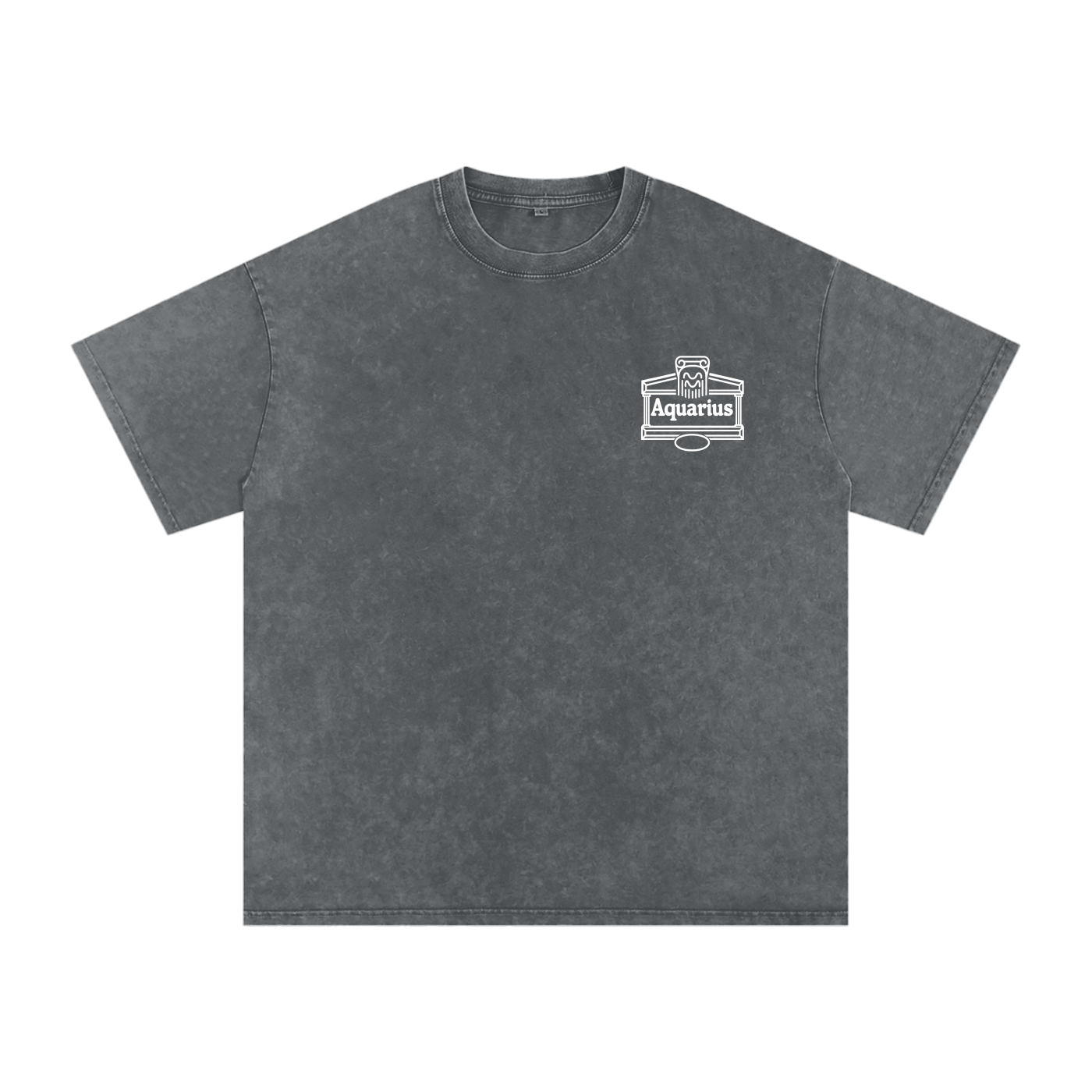 Aquarius ♒️ Snow Washed Oversized Cotton T-Shirt