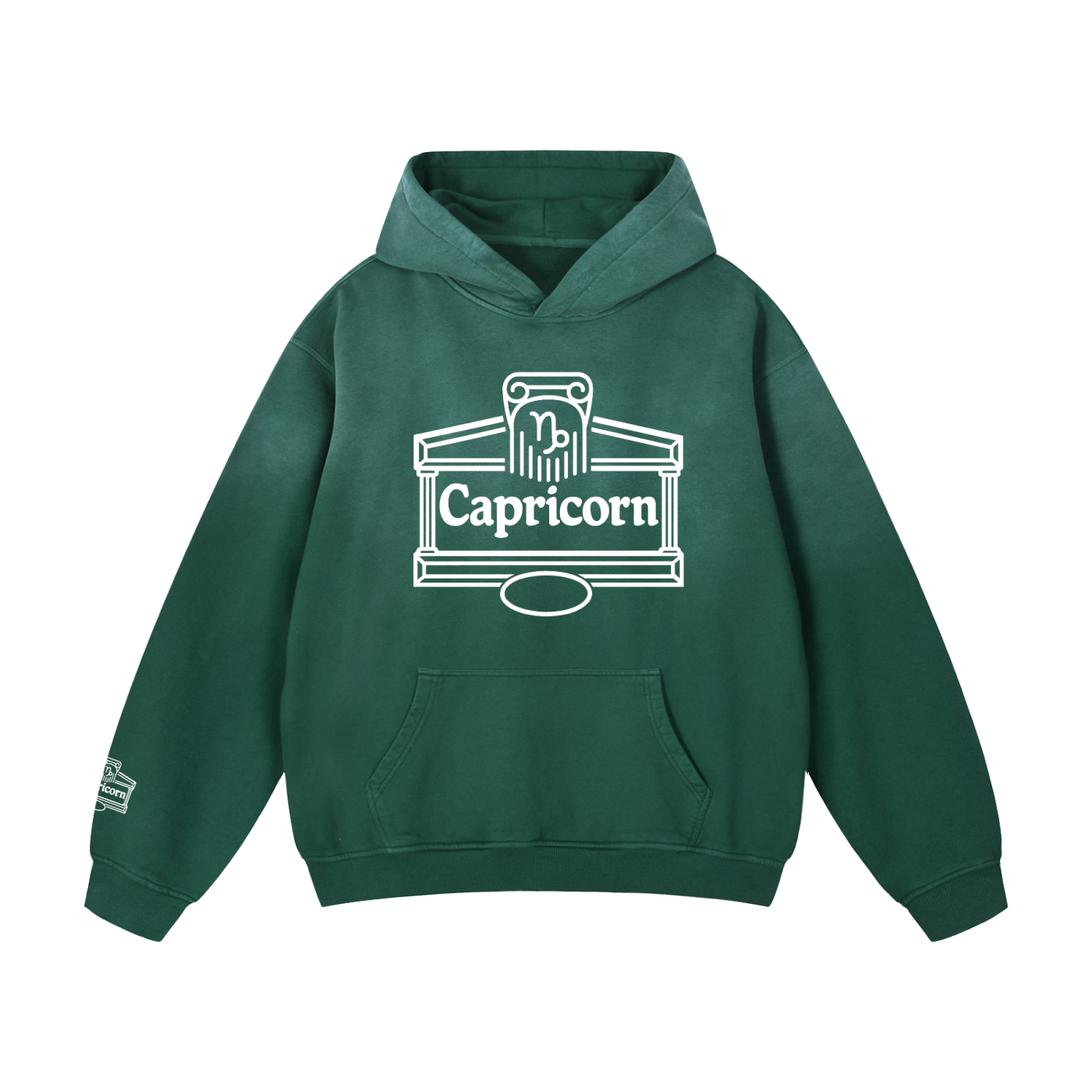 Capricorn ♑️ Heavyweight Sunfade Oversized Hoodie