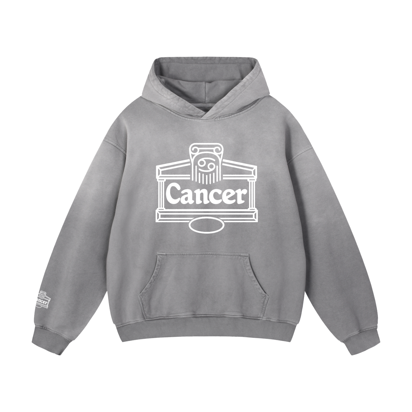 Cancer ♋ Heavyweight Sunfade Oversized Hoodie