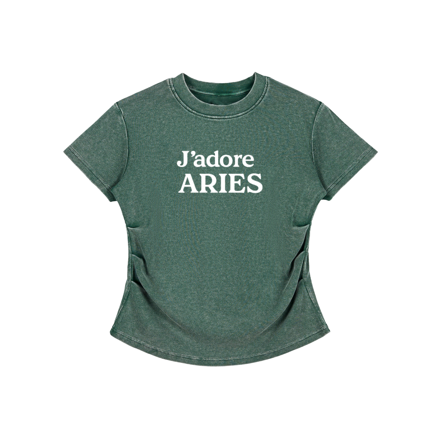 Aries ♈️ Vintage Washed Bodycon Cotton T-Shirt
