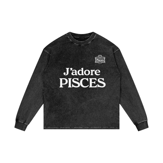 Pisces ♓ Acid Wash Long Sleeve