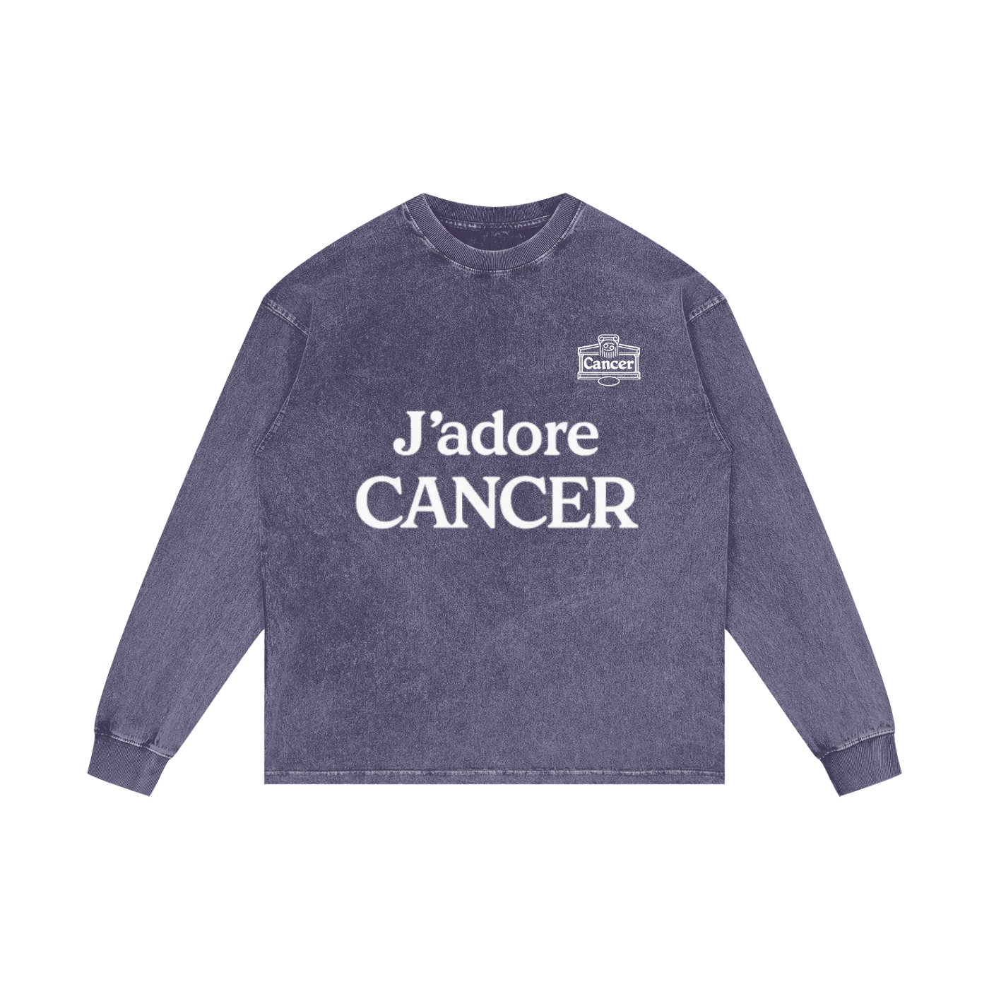 Acid Wash Oversize Long Sleeve T-Shirt