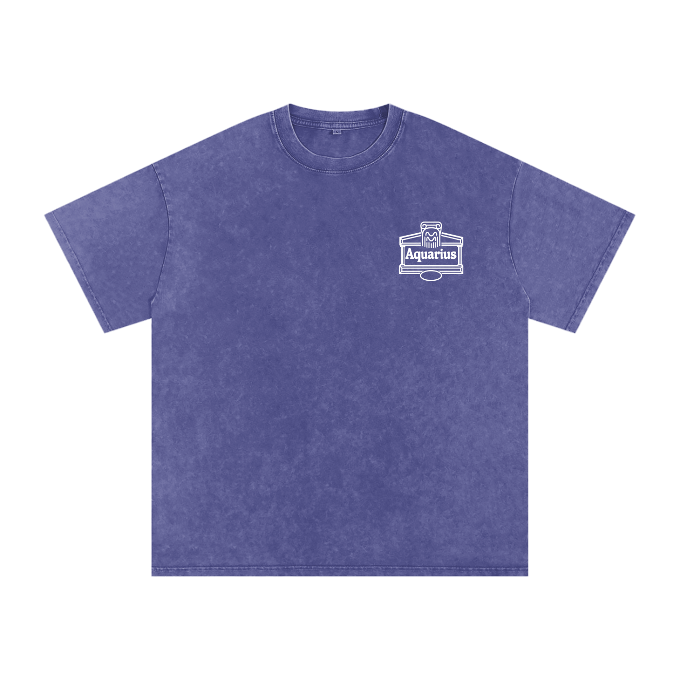Aquarius ♒️ Snow Washed Oversized Cotton T-Shirt