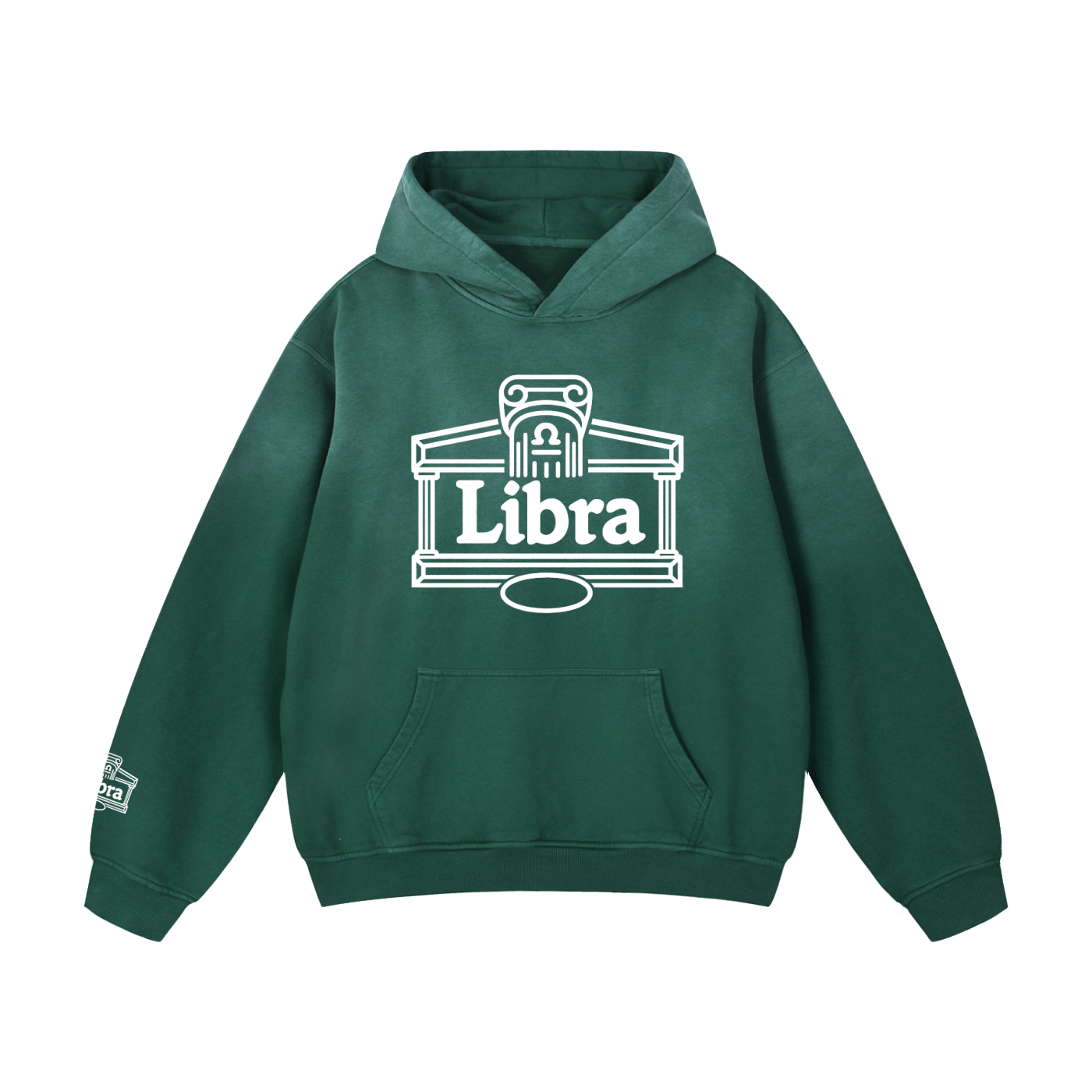 Libra ♎️ Heavyweight Sunfade Oversized Hoodie