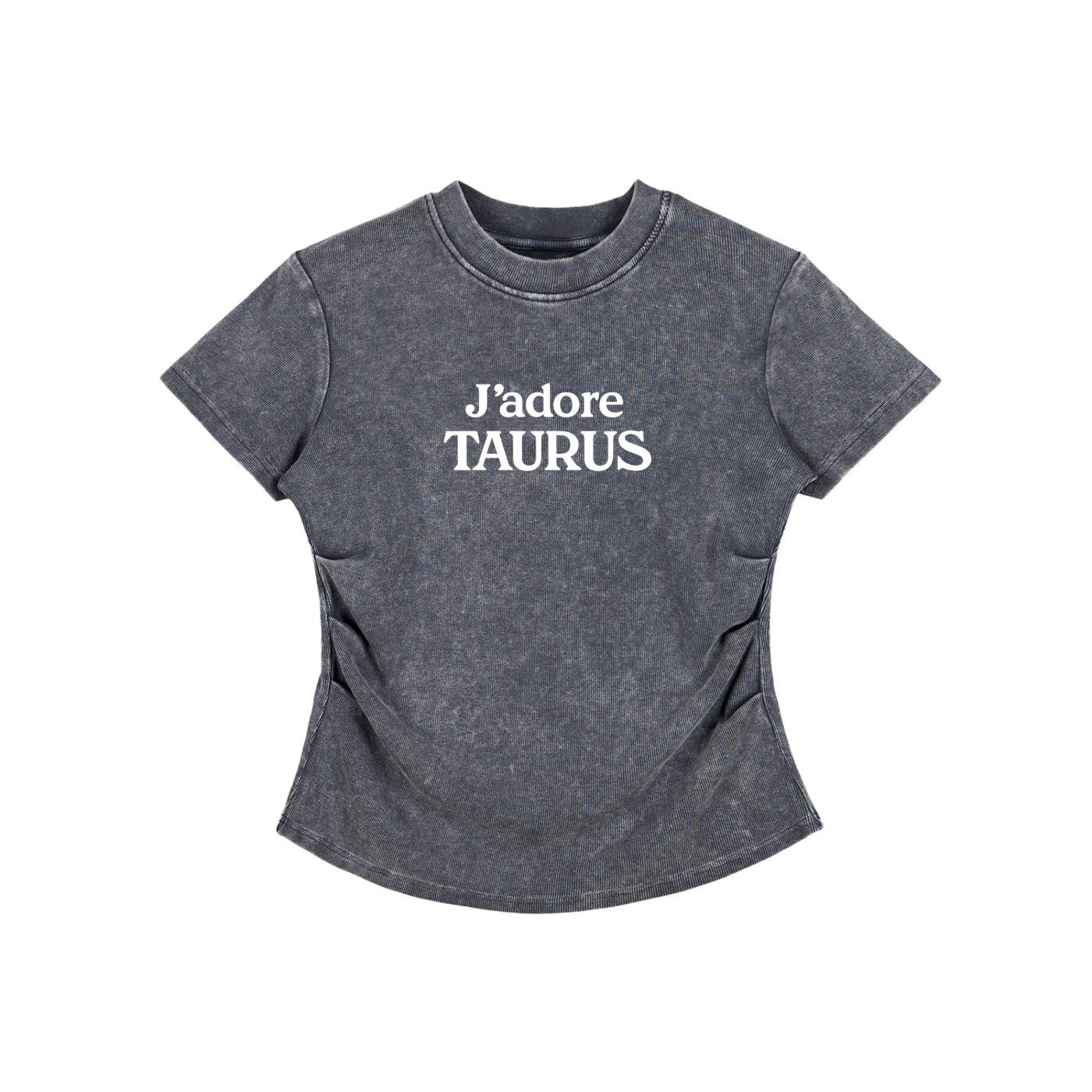 Vintage Washed Bodycon Cotton T-Shirt