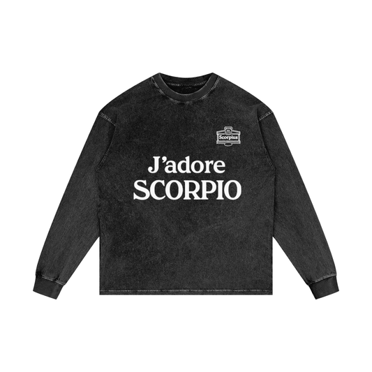 Scorpio ♏ Acid Wash Long Sleeve