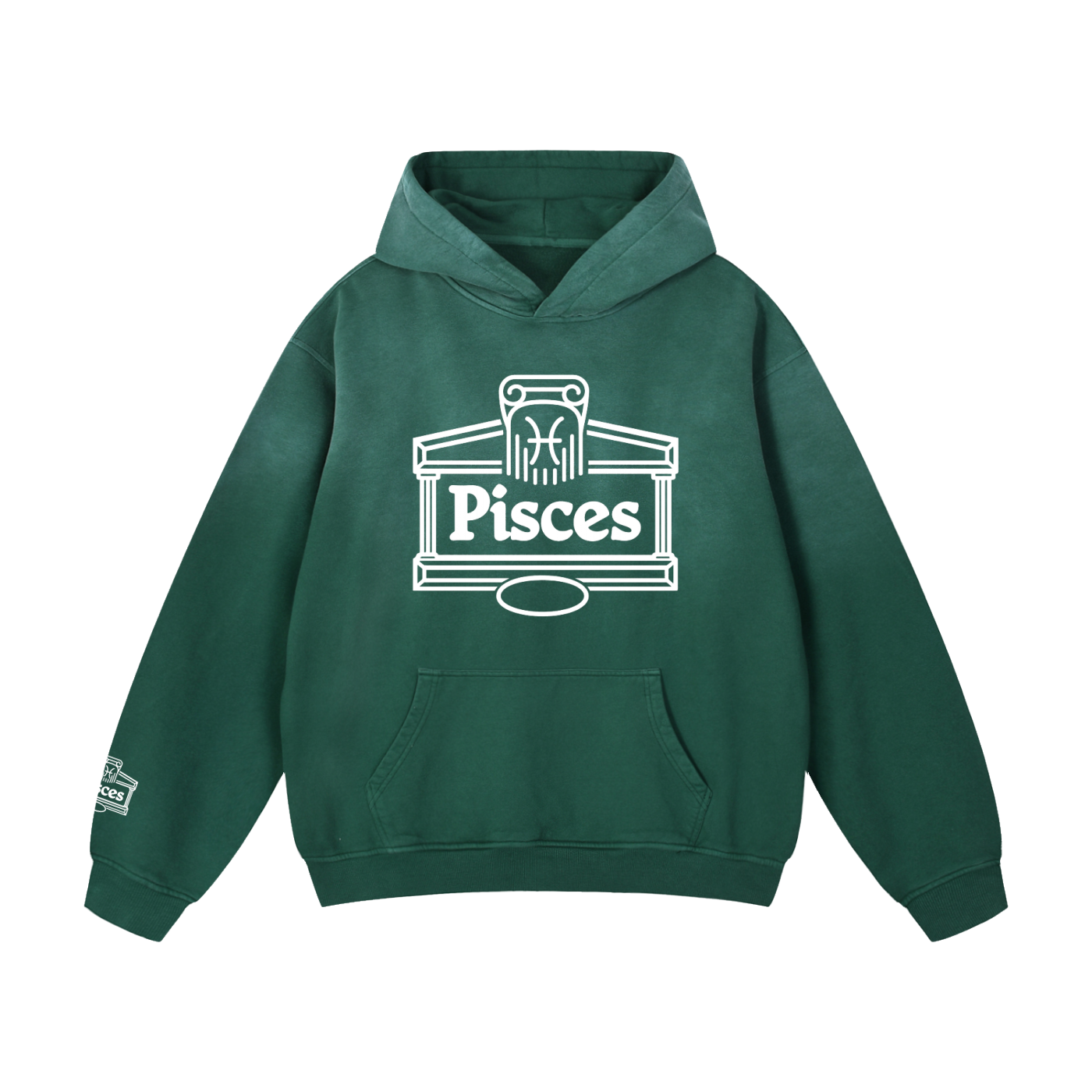 Pisces ♓️ Heavyweight Sunfade Oversized Hoodie