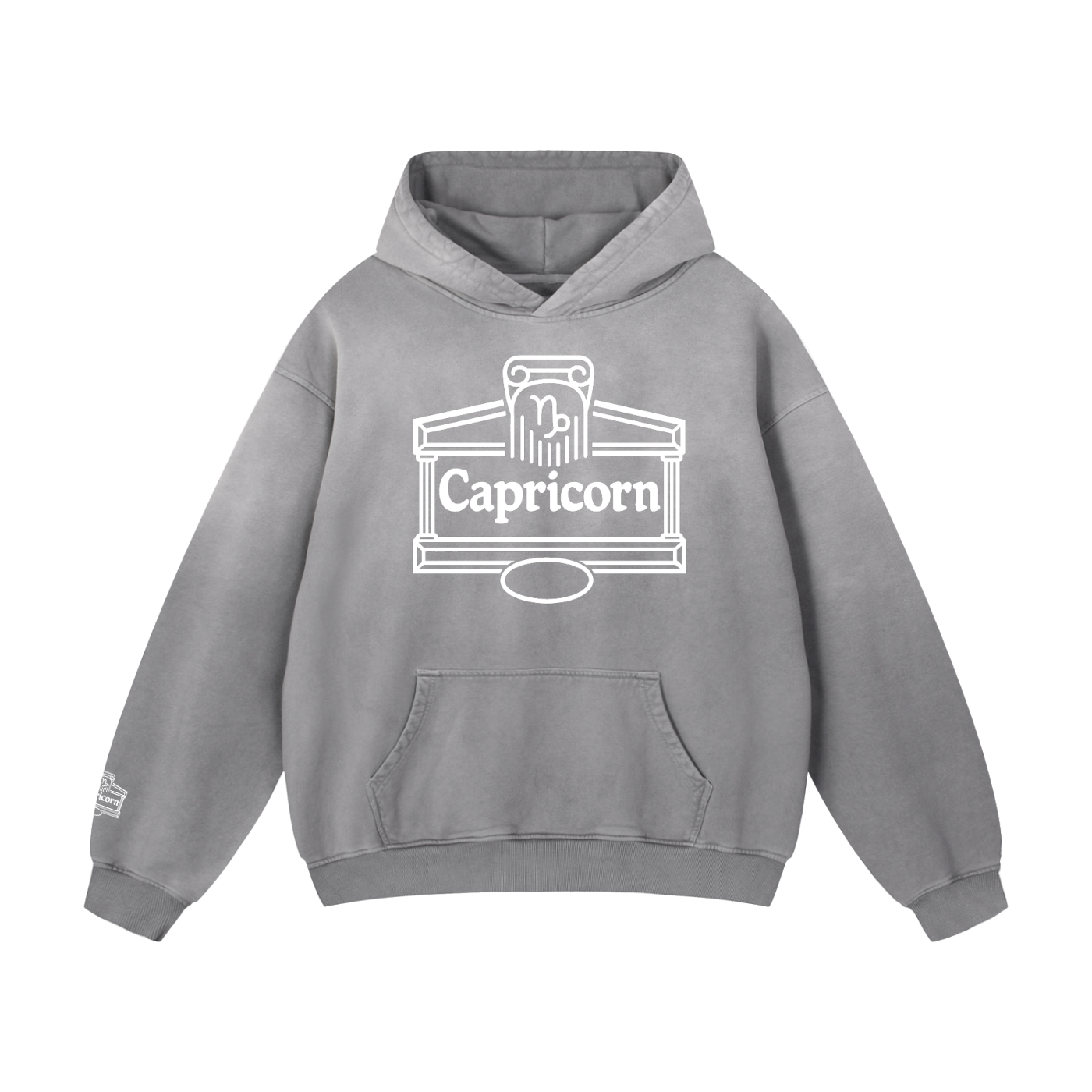 Capricorn ♑ Heavyweight Sunfade Oversized Hoodie