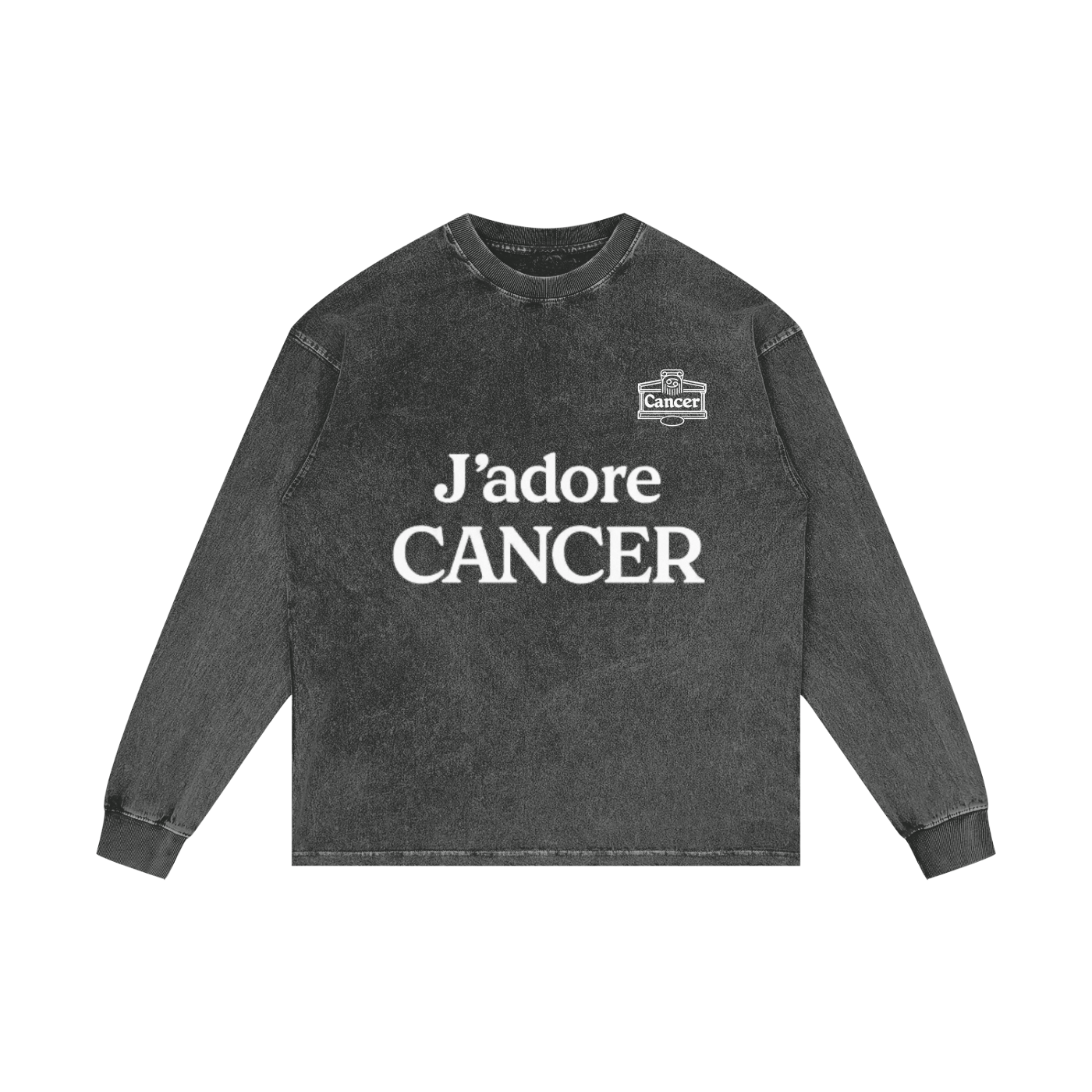 Acid Wash Oversize Long Sleeve T-Shirt