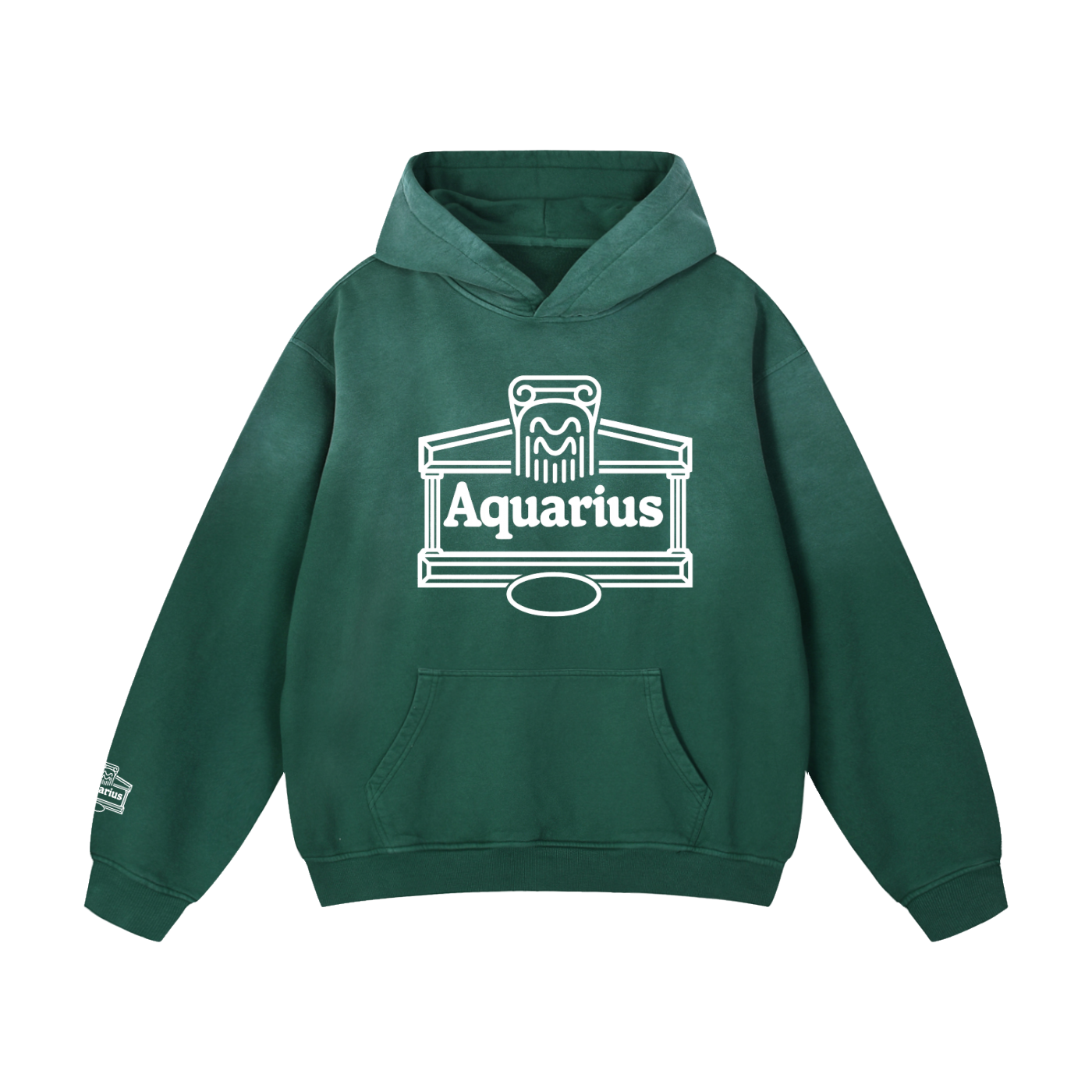 Aquarius♒  Heavyweight Sunfade Oversized Hoodie