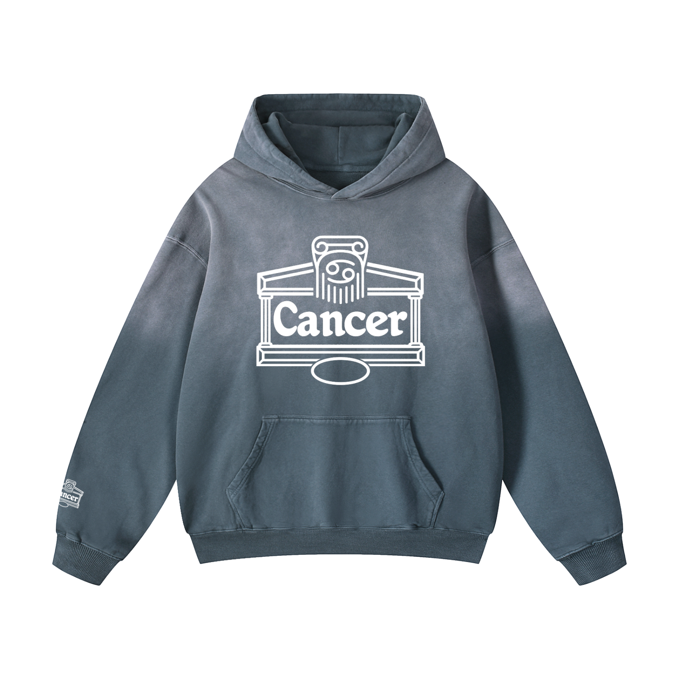 Cancer ♋ Heavyweight Sunfade Oversized Hoodie