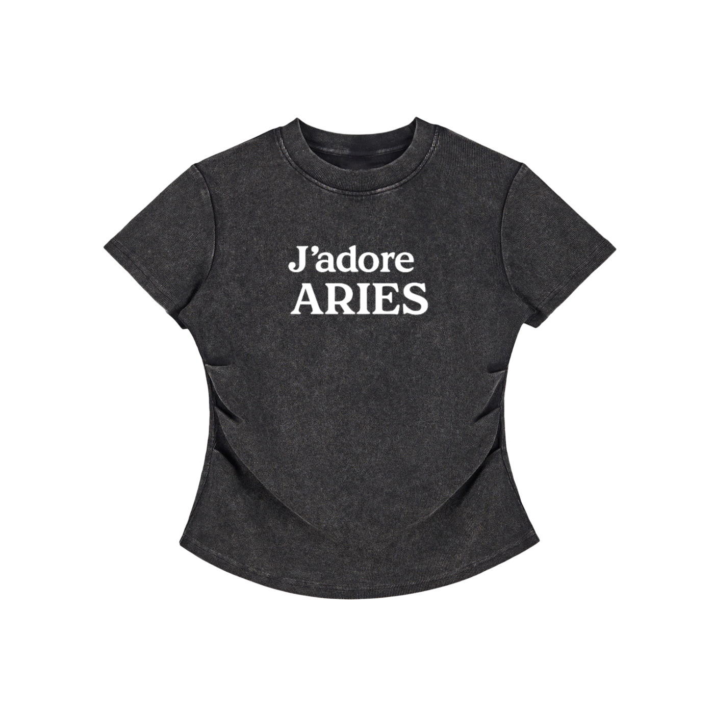 Aries ♈️ Vintage Washed Bodycon Cotton T-Shirt