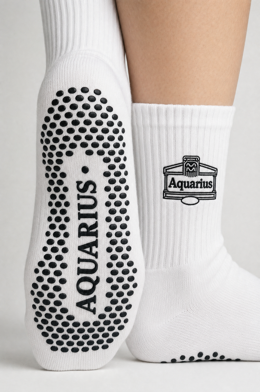 AstroWorld Aquarius Grip Socks in Black