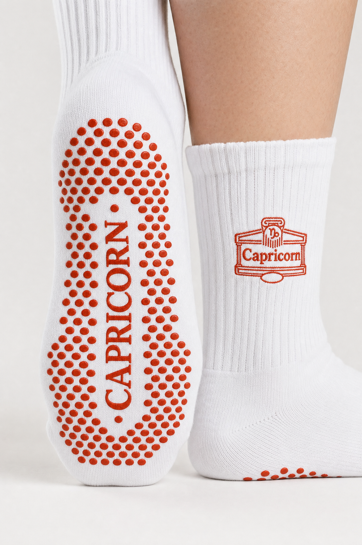 AstroWorld Capricorn Grip Socks in Orange