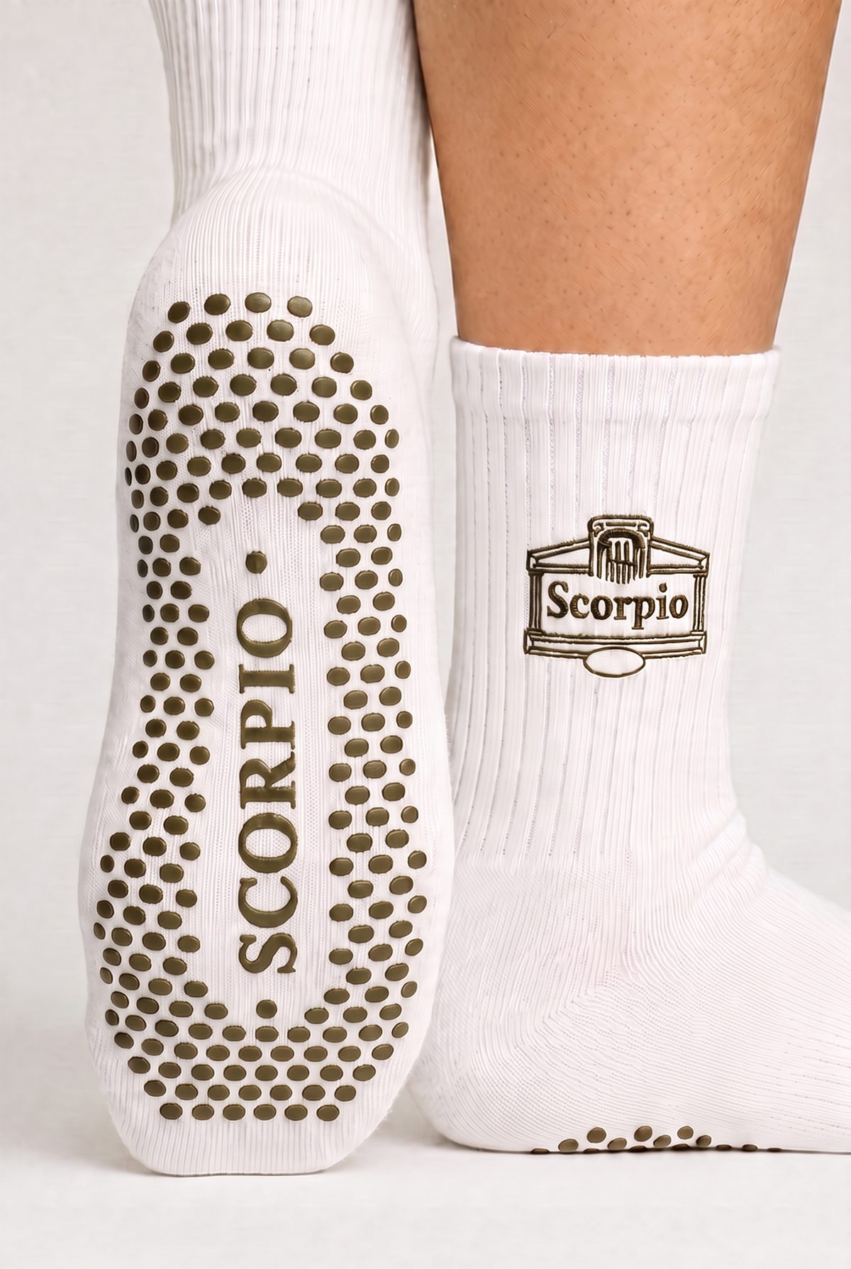 AstroWorld Scorpio Grip Socks in Olive