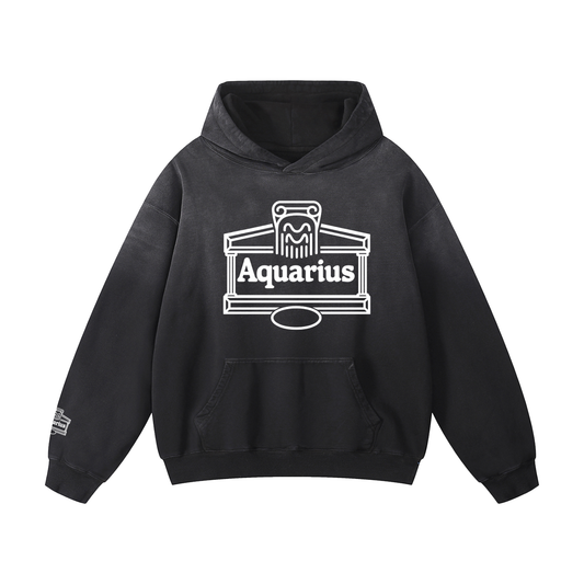 Aquarius ♒ Heavyweight Sunfade Hoodie