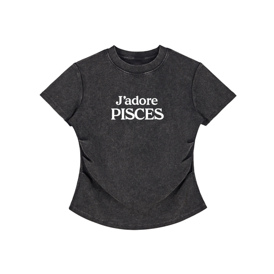 Vintage Washed Bodycon Cotton T-Shirt