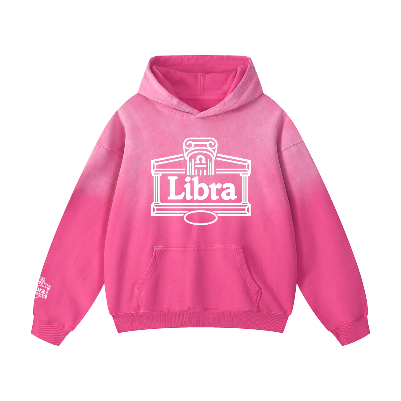 Libra ♎️ Heavyweight Sunfade Oversized Hoodie