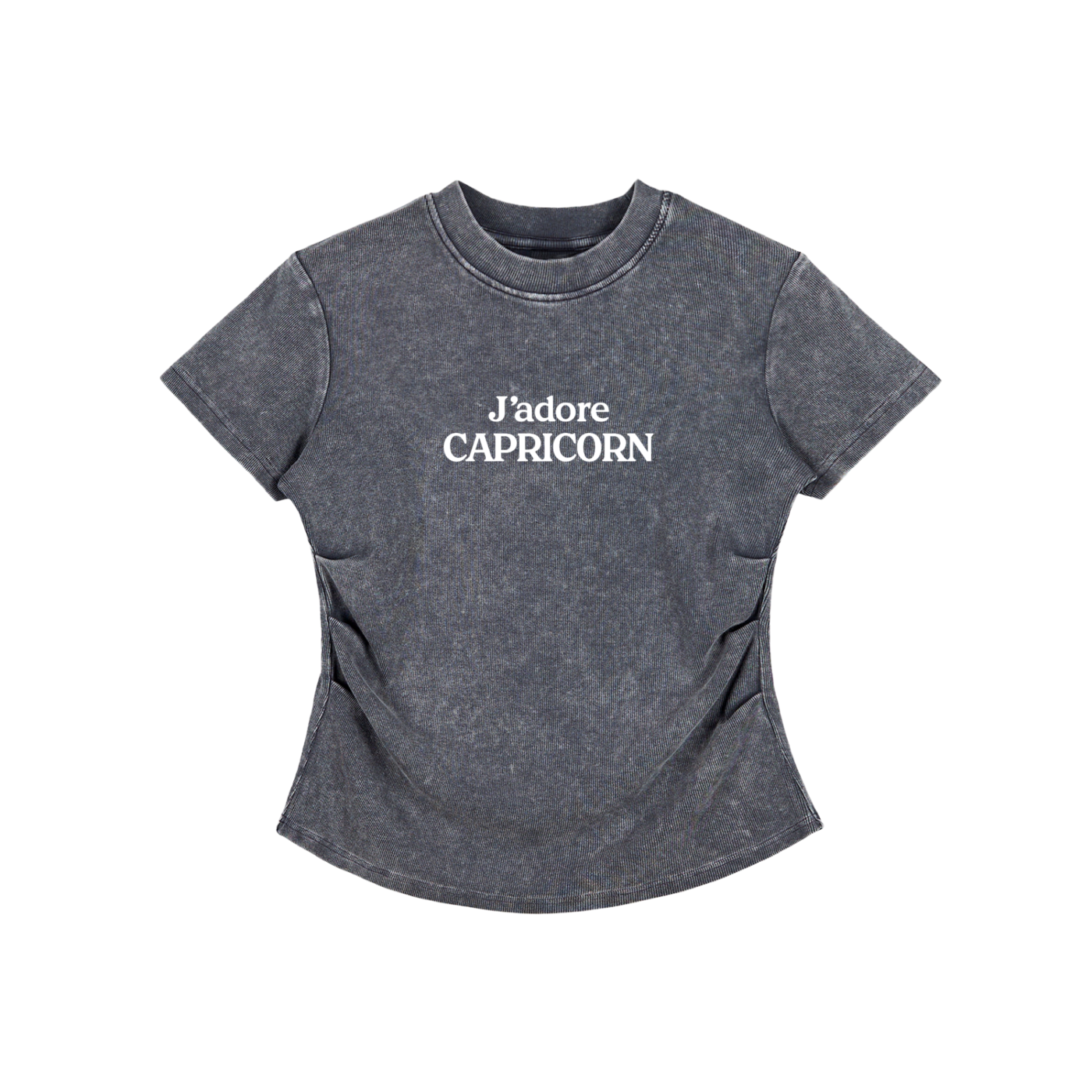 Vintage Washed Bodycon Cotton T-Shirt