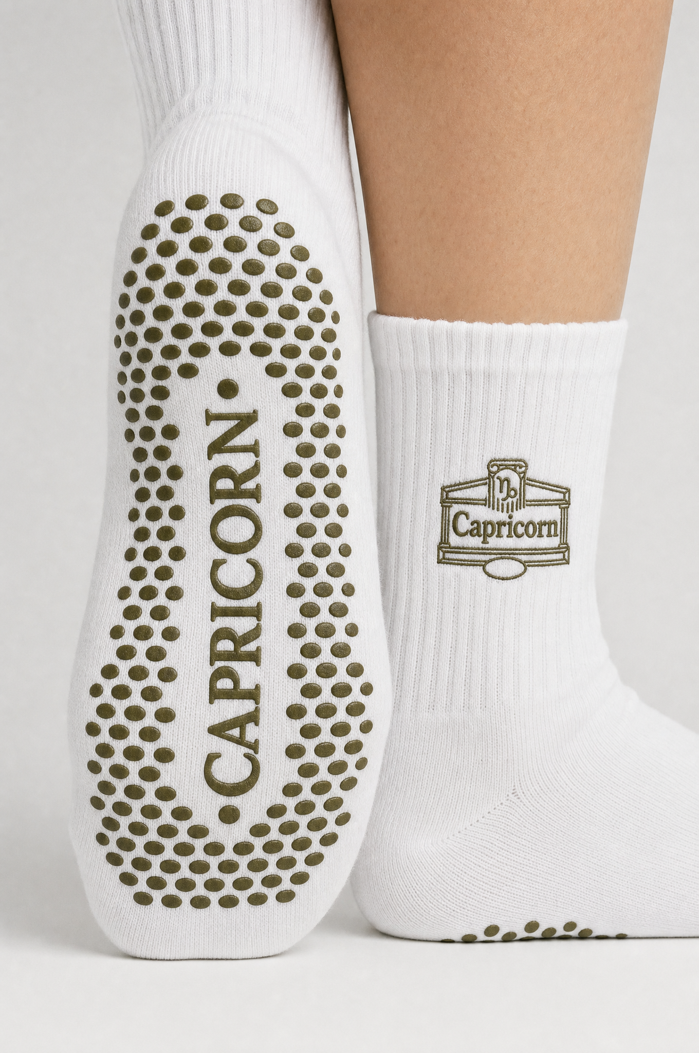 Capricorn AstroWorld Grip Socks - Olive
