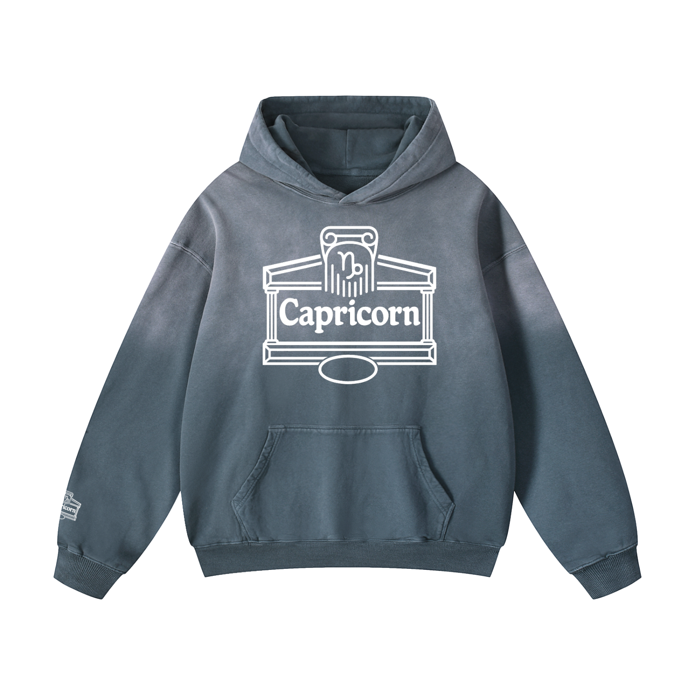 Capricorn ♑ Heavyweight Sunfade Oversized Hoodie