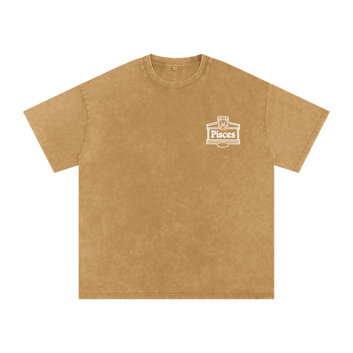 Pisces ♓️ Snow Washed Oversized Cotton T-Shirt