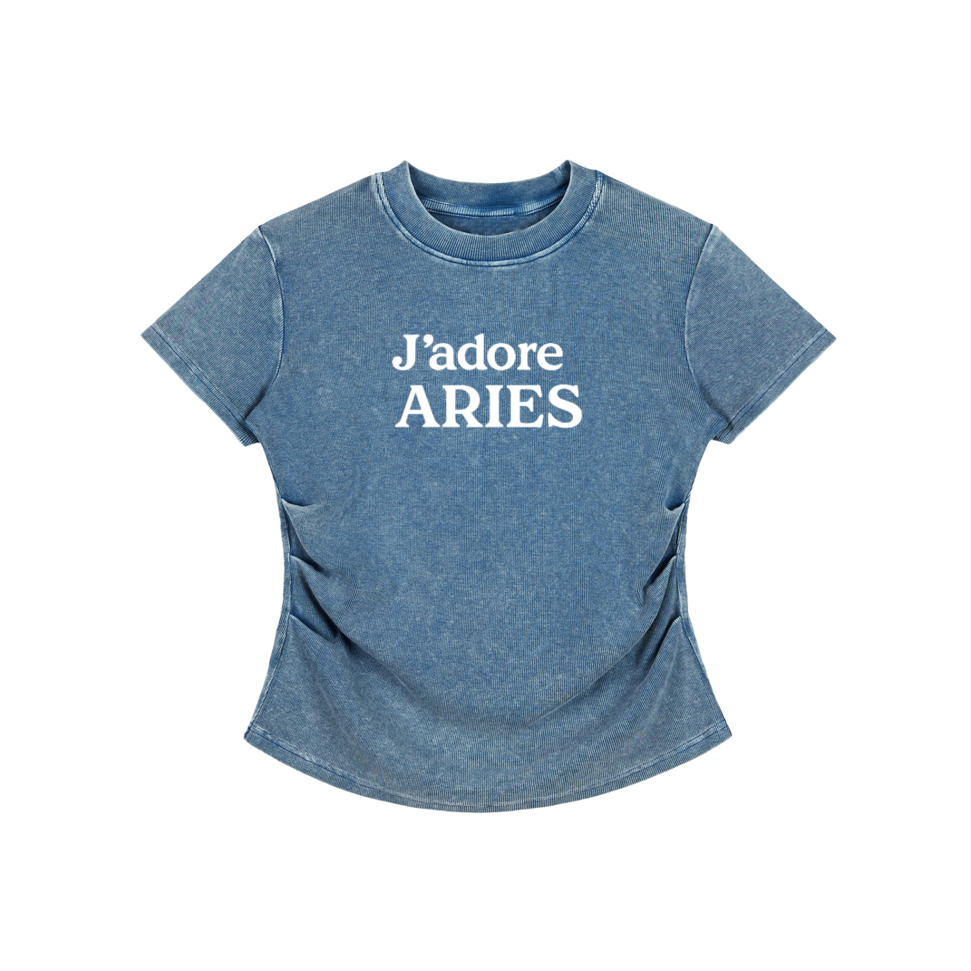 Aries ♈️ Vintage Washed Bodycon Cotton T-Shirt