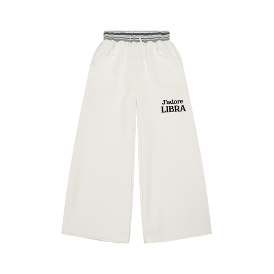 Striped Waist Wide Leg Pants