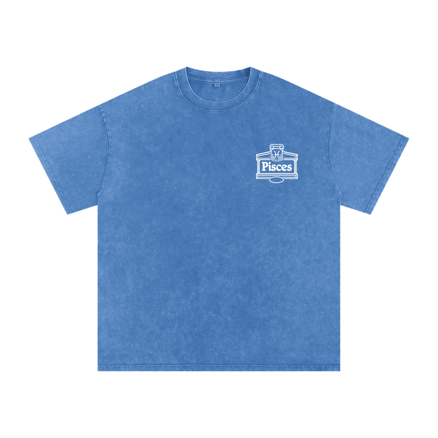 Pisces ♓️ Snow Washed Oversized Cotton T-Shirt