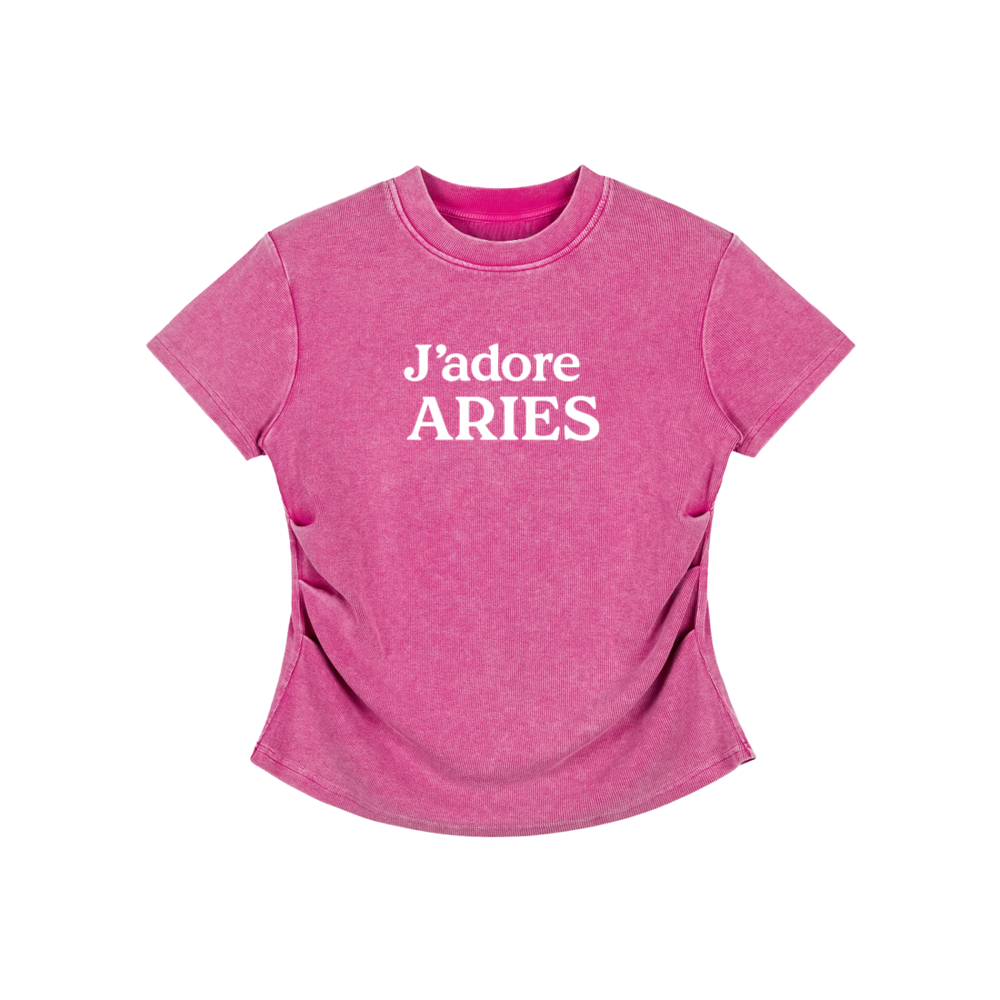 Aries ♈️ Vintage Washed Bodycon Cotton T-Shirt