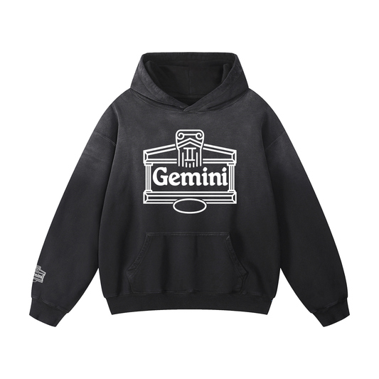 Gemini ♊️  Heavyweight Sunfade Oversized Hoodie