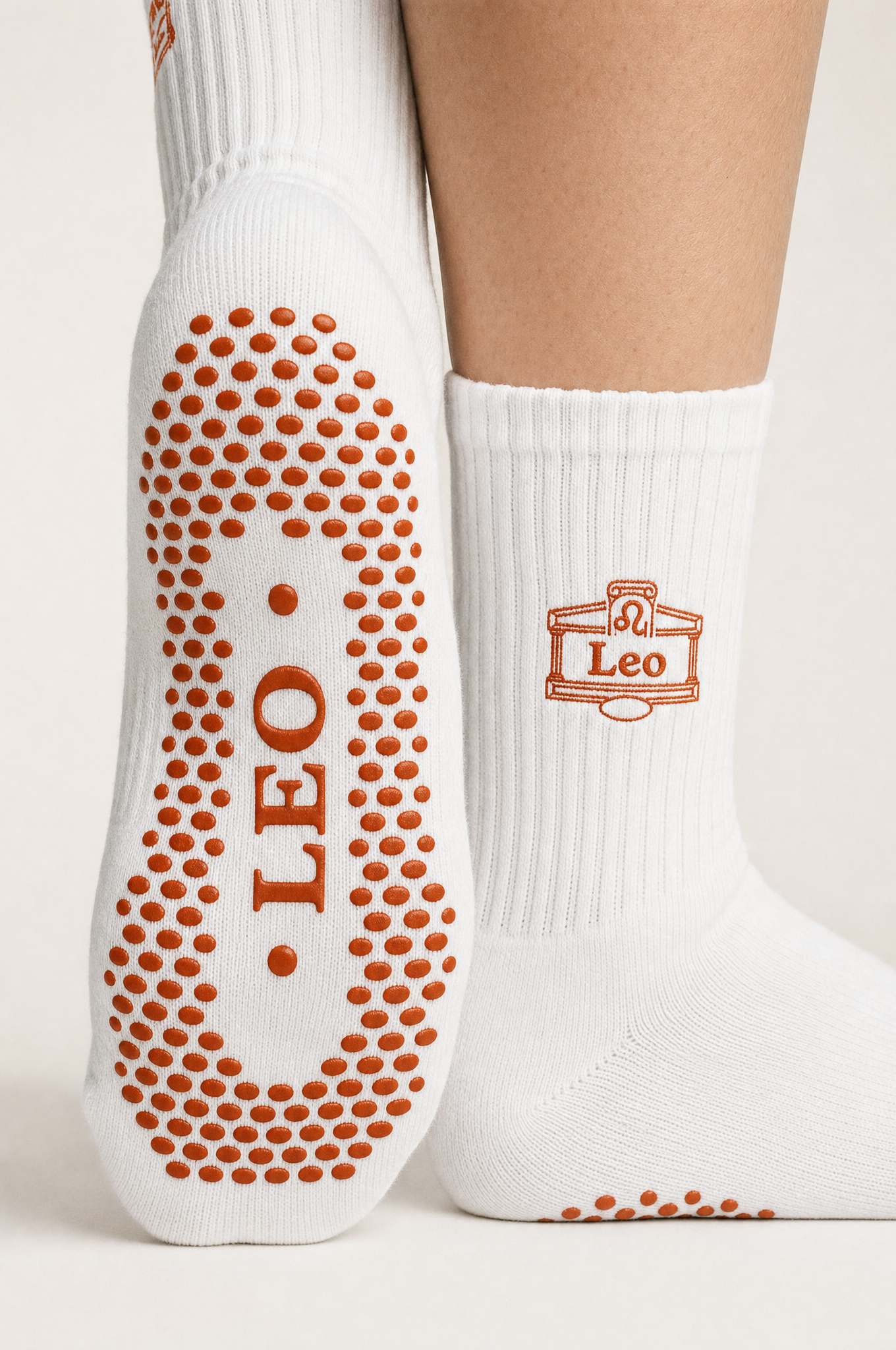 Leo AstroWorld Grip Socks - Burnt Orange