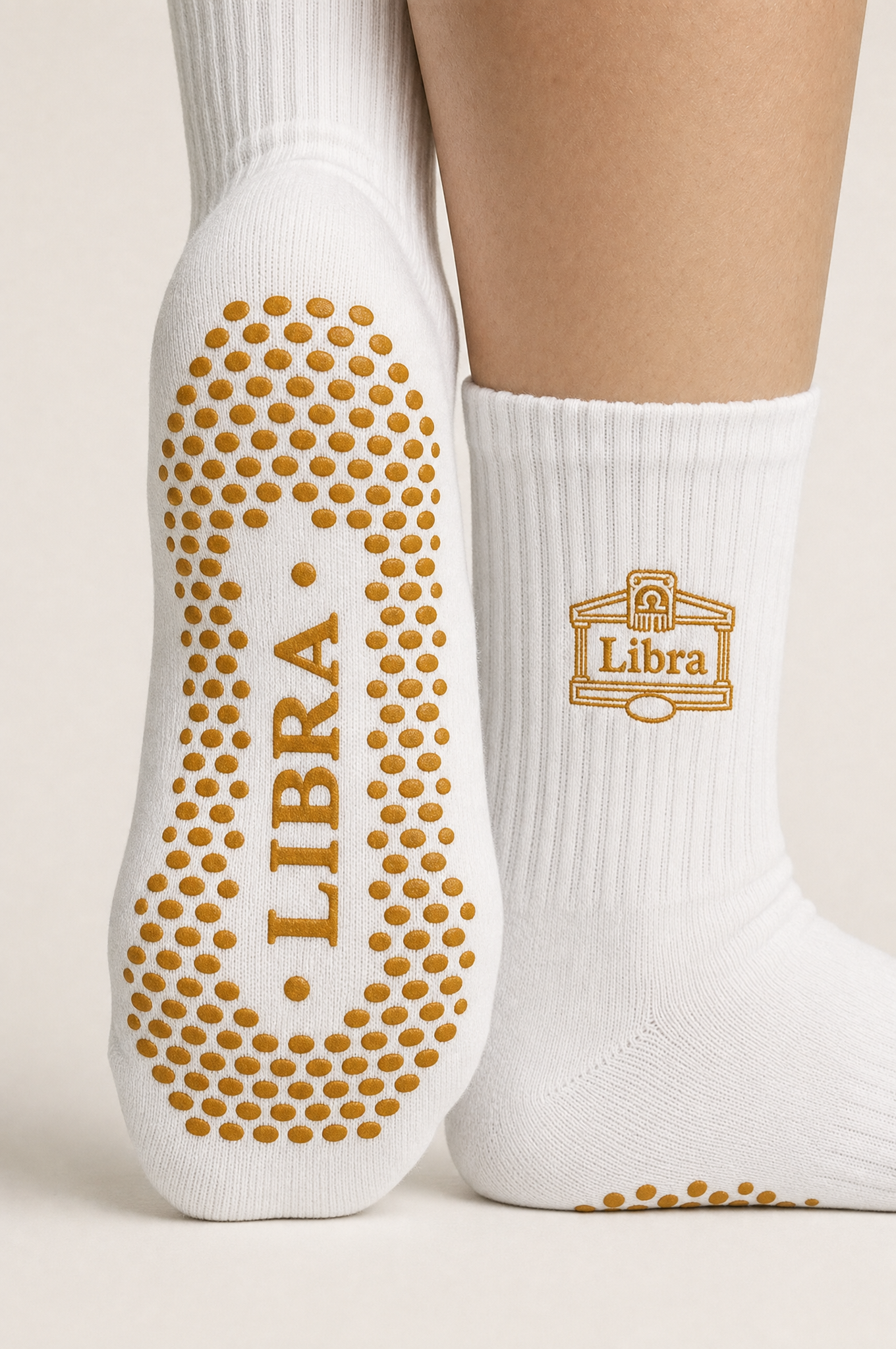 Libra AstroWorld Grip Socks - Gold