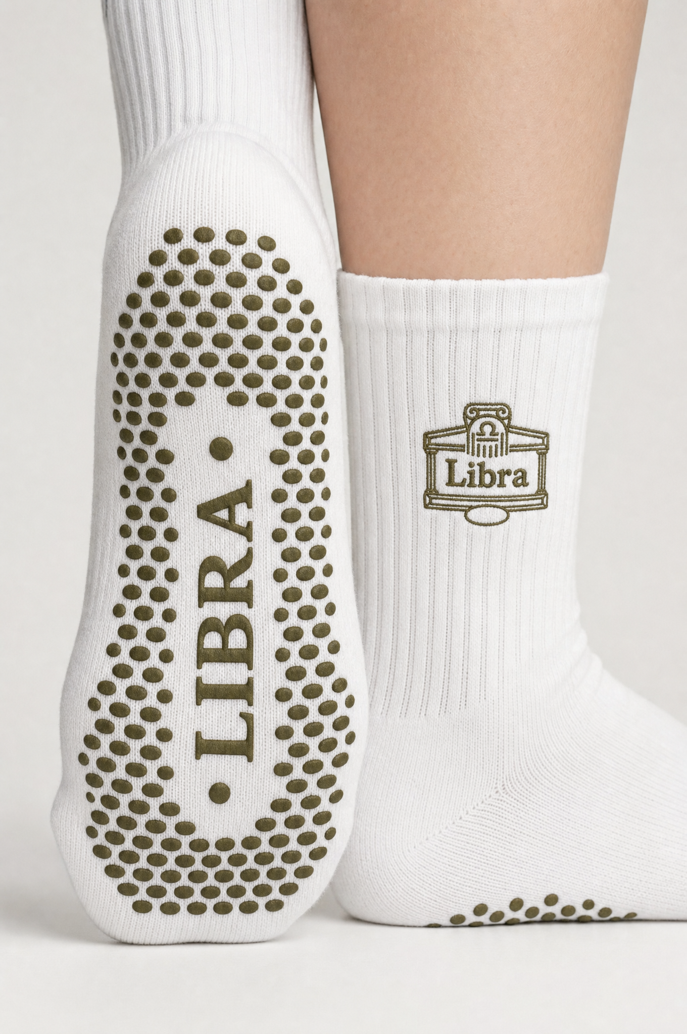 Libra AstroWorld Grip Socks - Olive