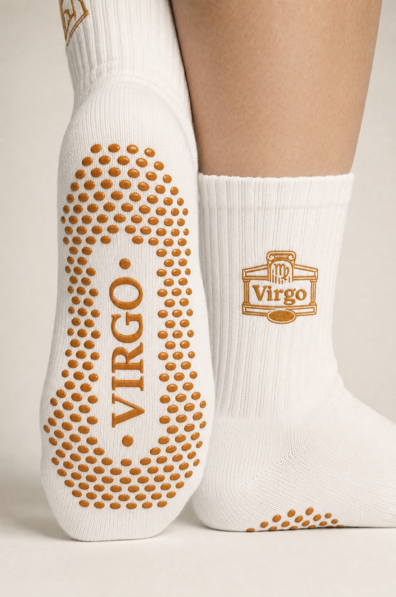 Virgo AstroWorld Grip Socks - Gold