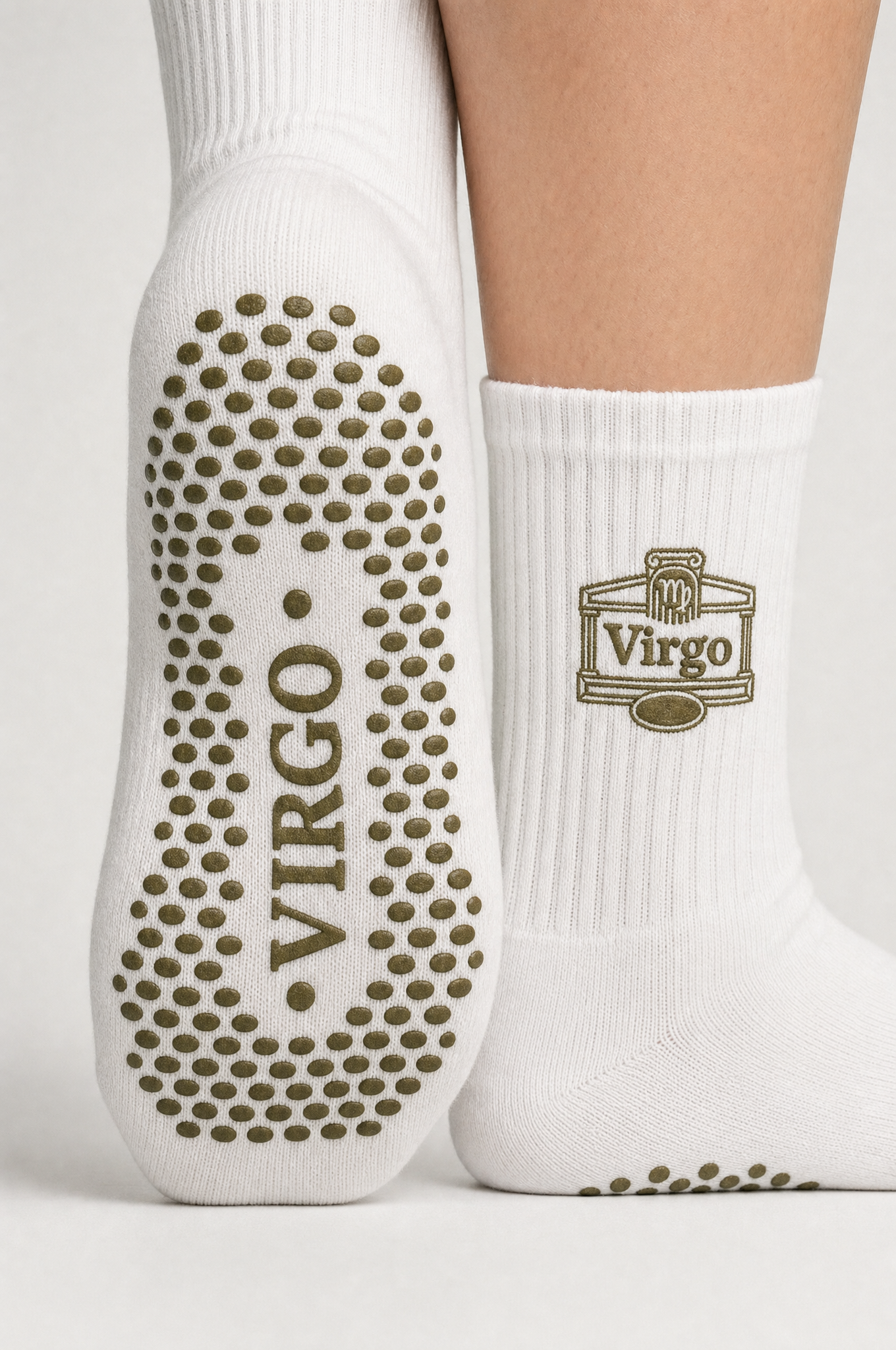 Virgo AstroWorld Grip Socks - Olive